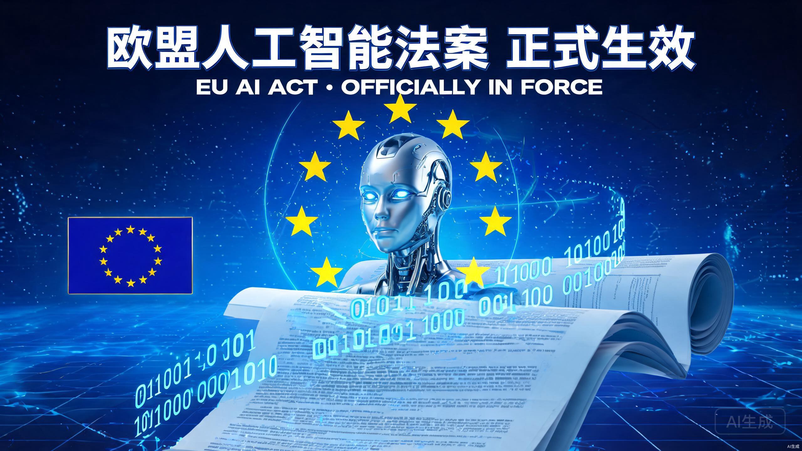欧盟《人工智能法》今日正式生效，AI透明度要求全面实施
